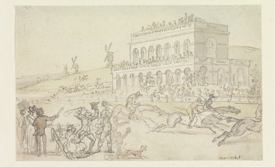 Doktor Syntax verliert sein Geld auf dem Rennplatz in York von Thomas Rowlandson